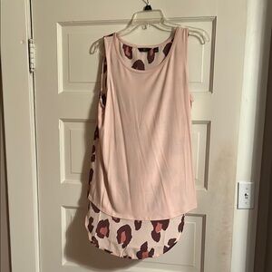 BNWOT G by Giuliana Asymmetrical Pink Tank Top